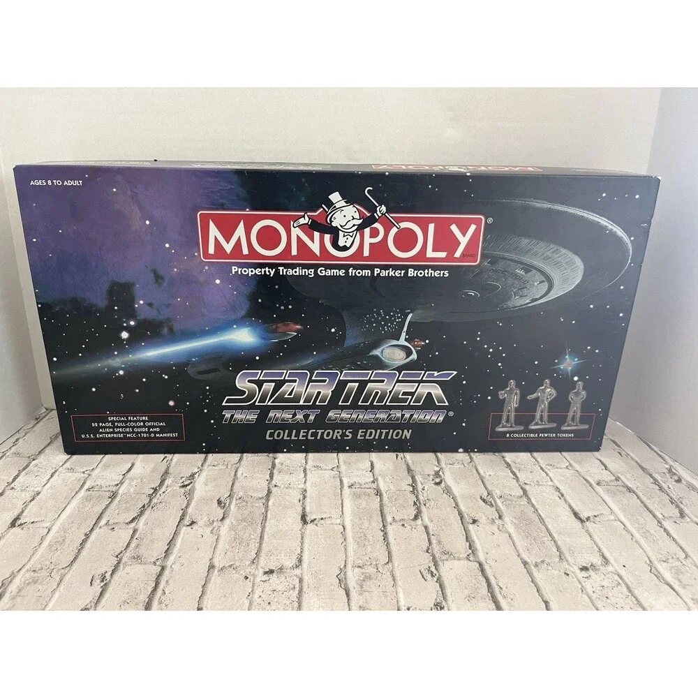 Monopoly Star Trek The Next Generation Collector’s Edition Complete W/COA